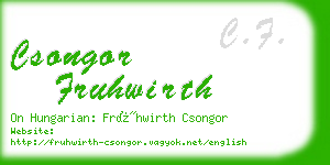 csongor fruhwirth business card